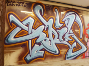 graffiti kunst van brikkiebriks in de halloffame breda ilovebreda